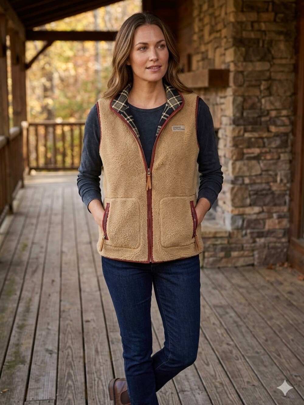 Natural Reflections Vest Reversible Size Large